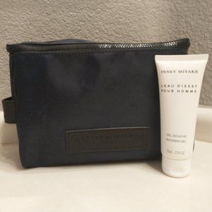 NEW ISSEY MIYAKE TOILTERY BAG + 2.5 oz SHOWER GEL